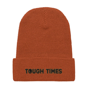 Tough Times Classic Waffle Beanie in Rust